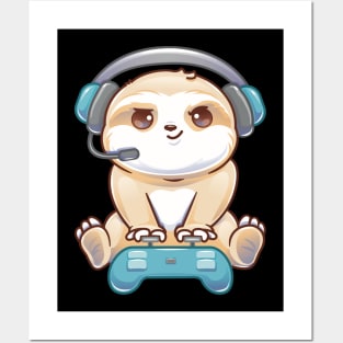 Gaming Sloth Posters and Art